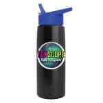 Custom Garyline® Flair Tritan® Metallike Bottle with Flip-Straw Lid - 26 oz. - 1