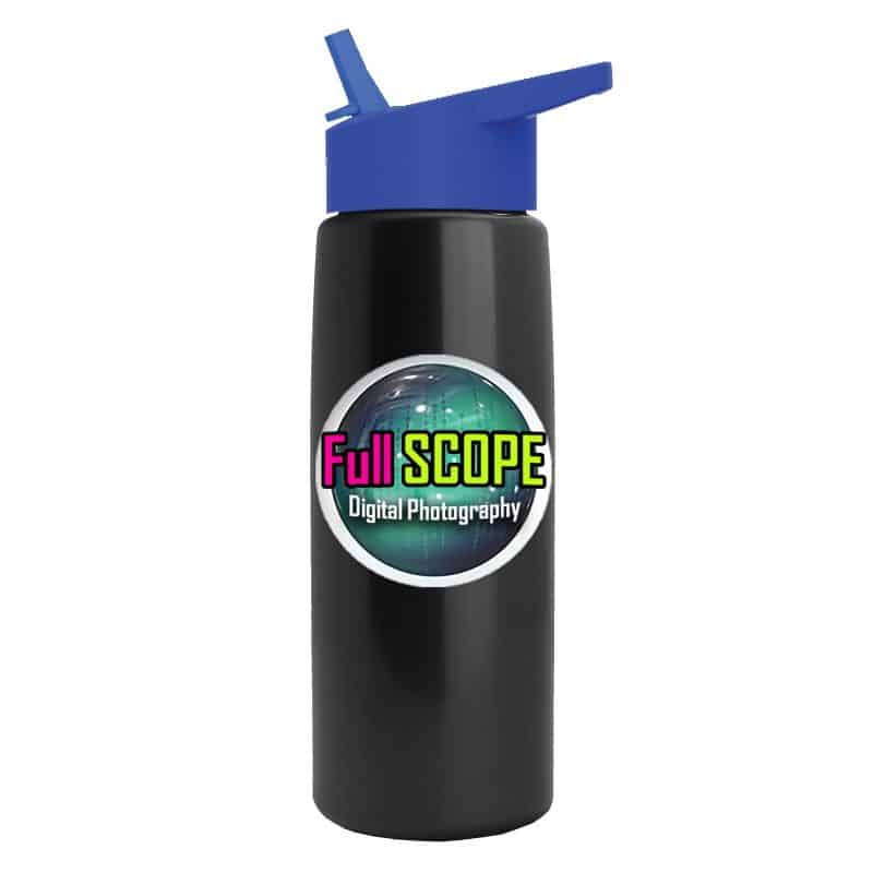 Custom Garyline® Flair Tritan® Metallike Bottle with Flip-Straw Lid - 26 oz. - 1