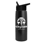 Custom Garyline® Flair Tritan® Metallike Bottle with Flip-Straw Lid - 26 oz.