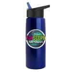 Custom Garyline® Flair Tritan® Metallike Bottle with Flip-Straw Lid - 26 oz. - 2