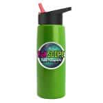 Custom Garyline® Flair Tritan® Metallike Bottle with Flip-Straw Lid - 26 oz. - 6