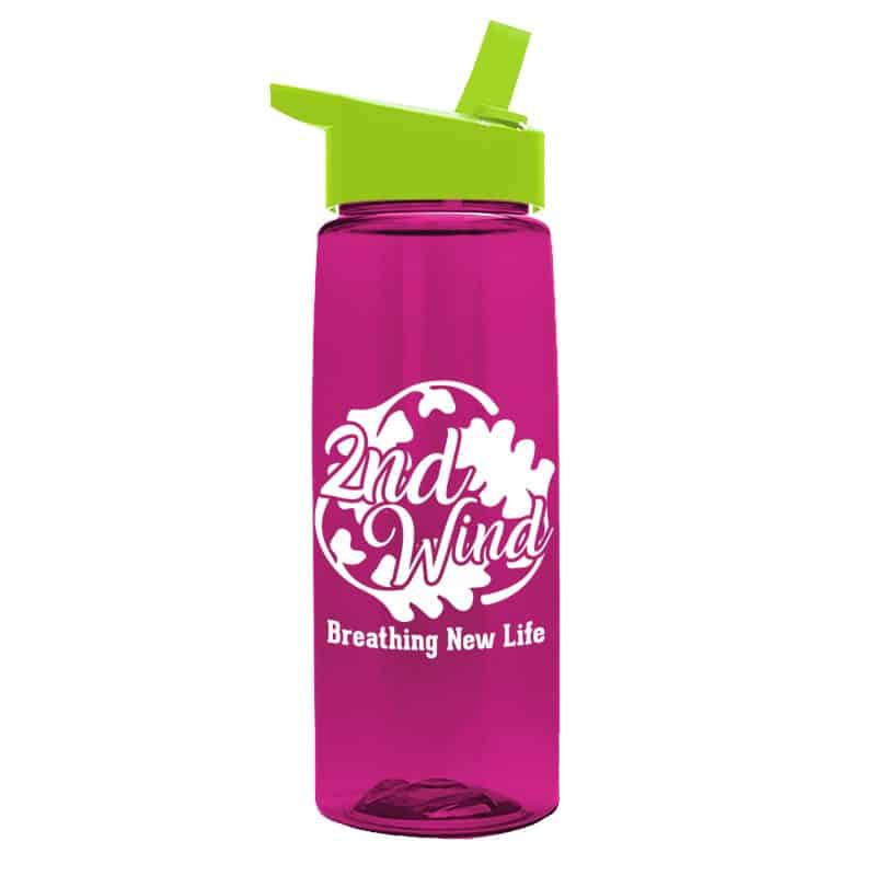 Custom Garyline® Flair Tritan® Renew Bottle with Flip-Straw Lid - 26 oz. - 4