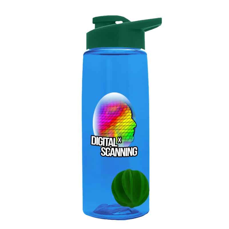 Custom Garyline® Flair Tritan® Shaker Bottle with Drink-Thru Lid and Mixing Ball - 26 oz. - 6