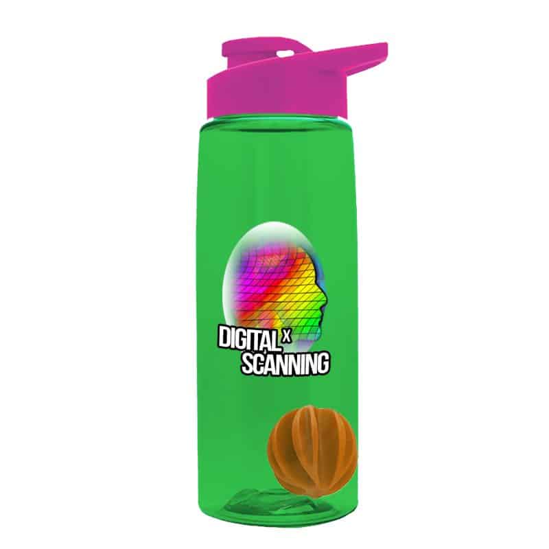 Custom Garyline® Flair Tritan® Shaker Bottle with Drink-Thru Lid and Mixing Ball - 26 oz. - 8