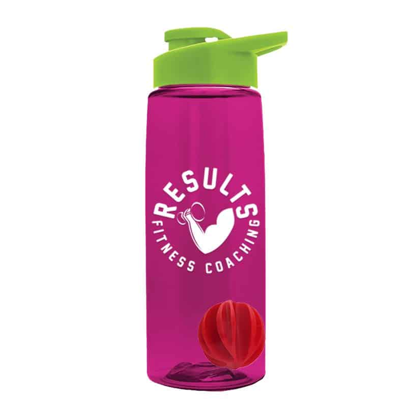 Custom Garyline® Flair Tritan® Shaker Bottle with Drink-Thru Lid and Mixing Ball - 26 oz. - 9