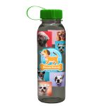 Custom Garyline® Flat-Sided Tritan® Bottle with Tethered Lid - 24 oz. - 1