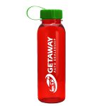 Custom Garyline® Flat-Sided Tritan® Bottle with Tethered Lid - 24 oz. - 6