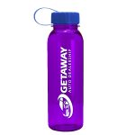 Custom Garyline® Flat-Sided Tritan® Bottle with Tethered Lid - 24 oz. - 8
