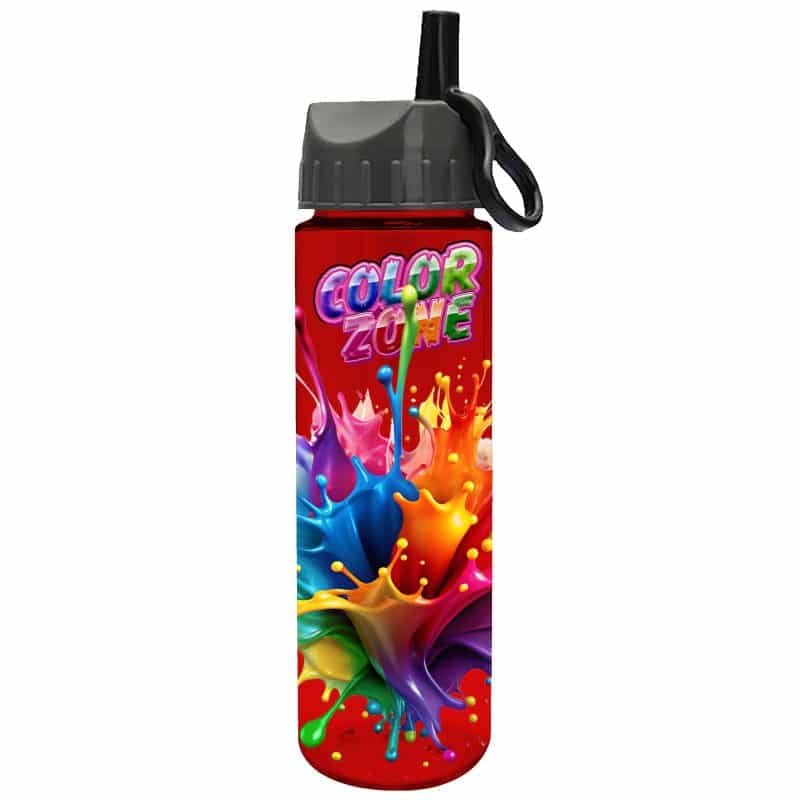 Custom Garyline® Freedom Tritan® Bottle with Ring-Straw Lid - 28 oz. - 5