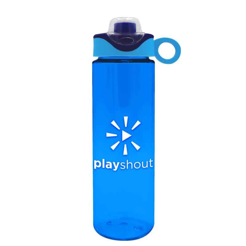 Custom Garyline® Freedom Tritan® Bottle with Two-Tone Drink-Thru Lid with Silicone Loop - 28 oz. - 2