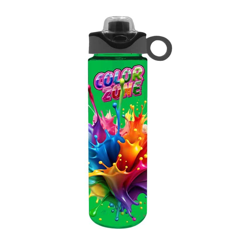 Custom Garyline® Freedom Tritan® Bottle with Two-Tone Drink-Thru Lid with Silicone Loop - 28 oz. - 3