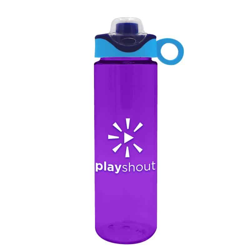 Custom Garyline® Freedom Tritan® Bottle with Two-Tone Drink-Thru Lid with Silicone Loop - 28 oz. - 6