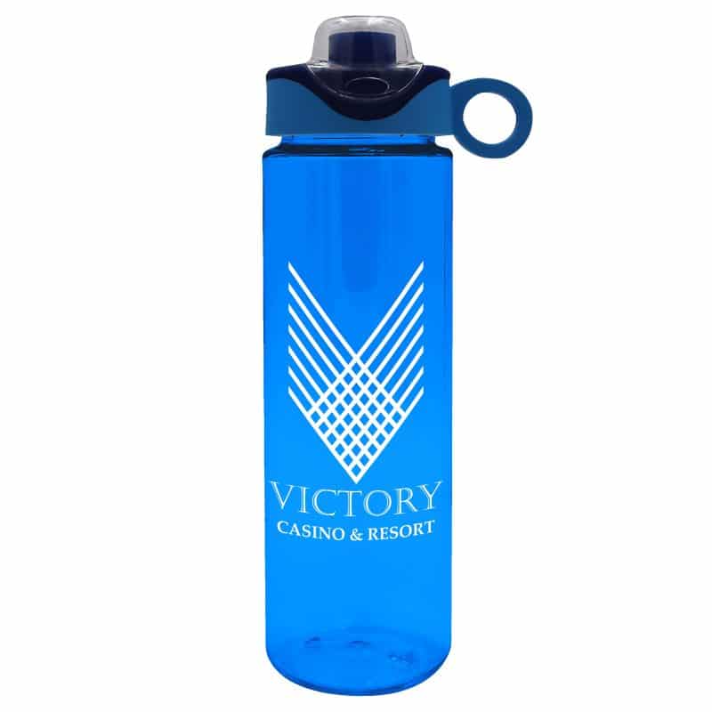 Custom Garyline® Freedom Tritan® Renew Bottle with Two-Tone Drink-Thru Lid with Silicone Loop - 28 oz. - 2