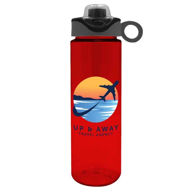 Custom Garyline® Freedom Tritan® Renew Bottle with Two-Tone Drink-Thru Lid with Silicone Loop - 28 oz. - 5