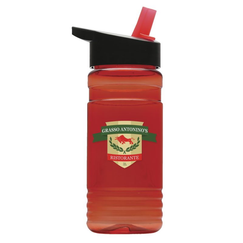 Custom Garyline® Groove Tritan® Bottle with Flip-Straw Lid - 20 oz. - 8