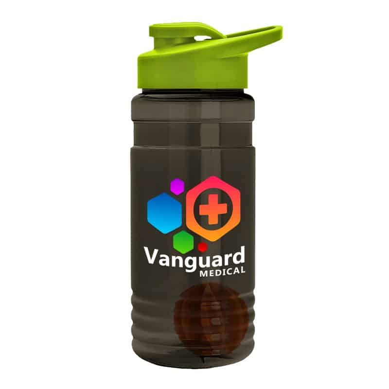 Custom Garyline® Groove Tritan® Shaker Bottle with Drink-Thru Lid and Mixing Ball - 20 oz. - 4