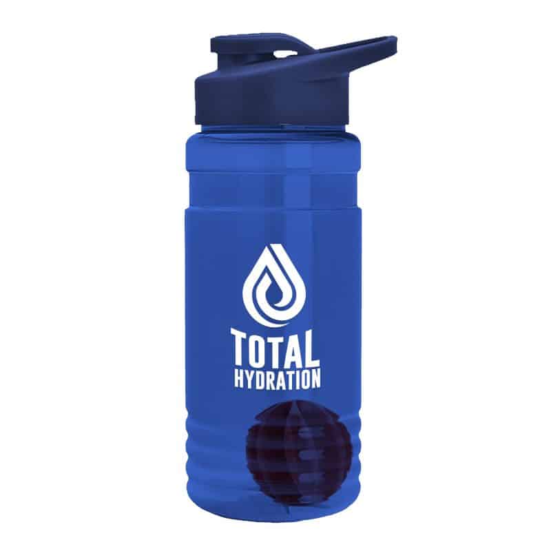 Custom Garyline® Groove Tritan® Shaker Bottle with Drink-Thru Lid and Mixing Ball - 20 oz. - 7