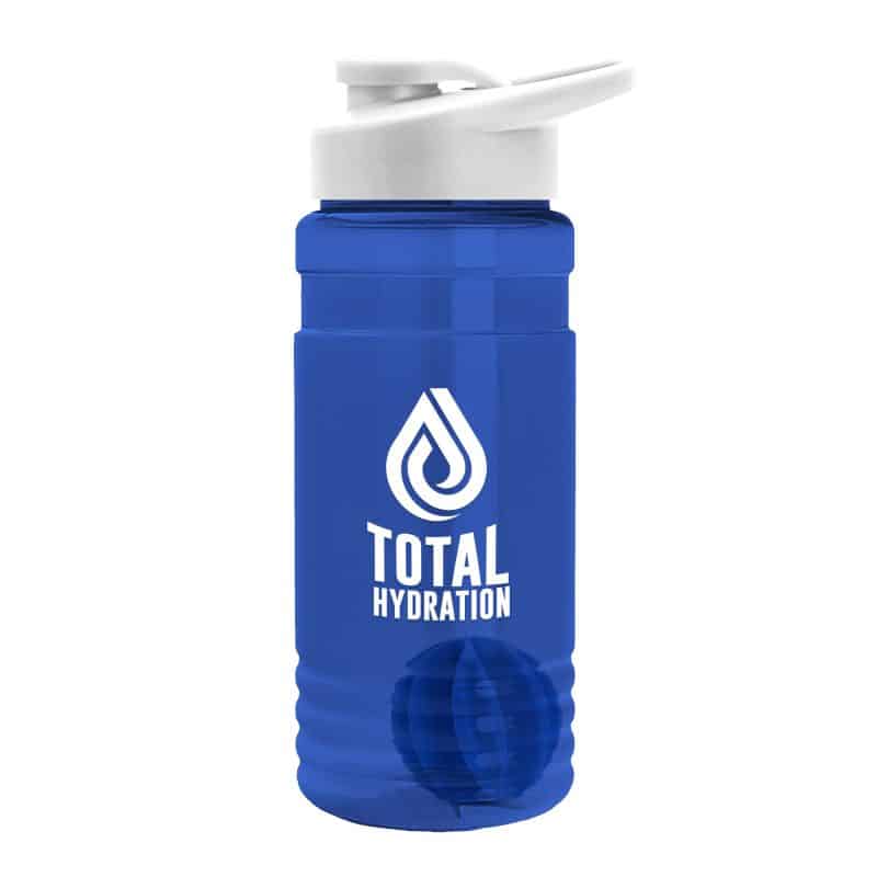 Custom Garyline® Groove Tritan® Shaker Bottle with Drink-Thru Lid and Mixing Ball - 20 oz. - 8