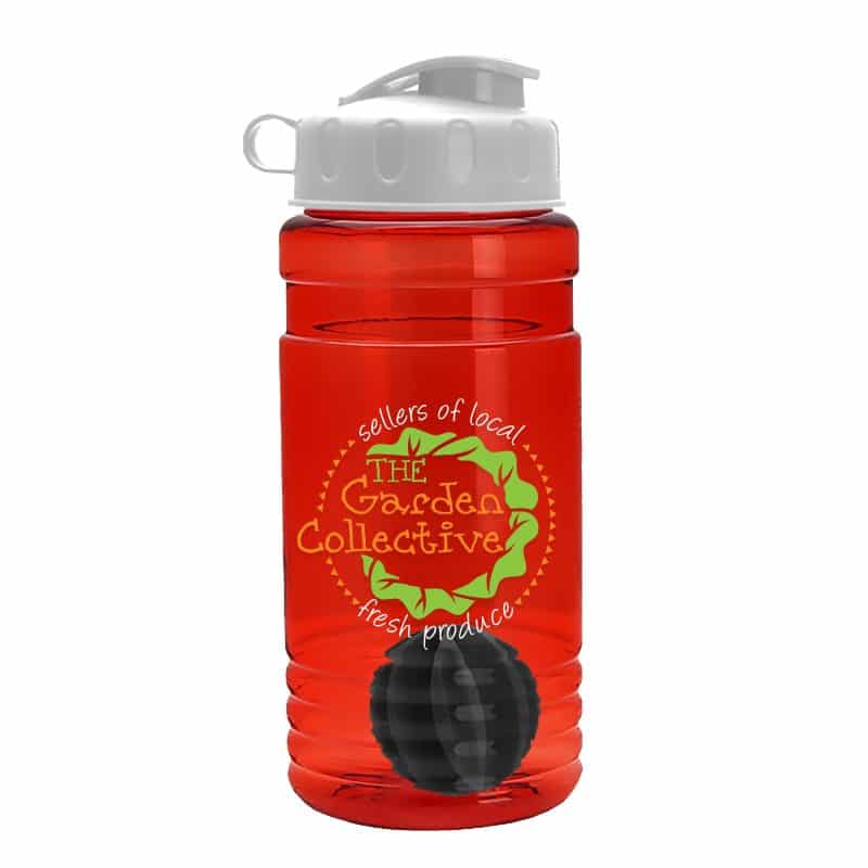 Custom Garyline® Groove Tritan® Shaker Bottle with Flip-Top Lid and Mixing Ball - 20 oz. - 7