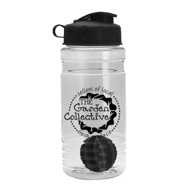 Custom Garyline® Groove Tritan® Shaker Bottle with Flip-Top Lid and Mixing Ball - 20 oz.