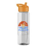 Custom Garyline® Guzzler Bottle with Flip-Straw Lid - 32 oz. - 1