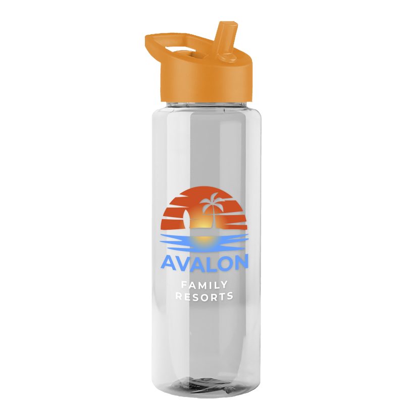 Custom Garyline® Guzzler Bottle with Flip-Straw Lid - 32 oz. - 1