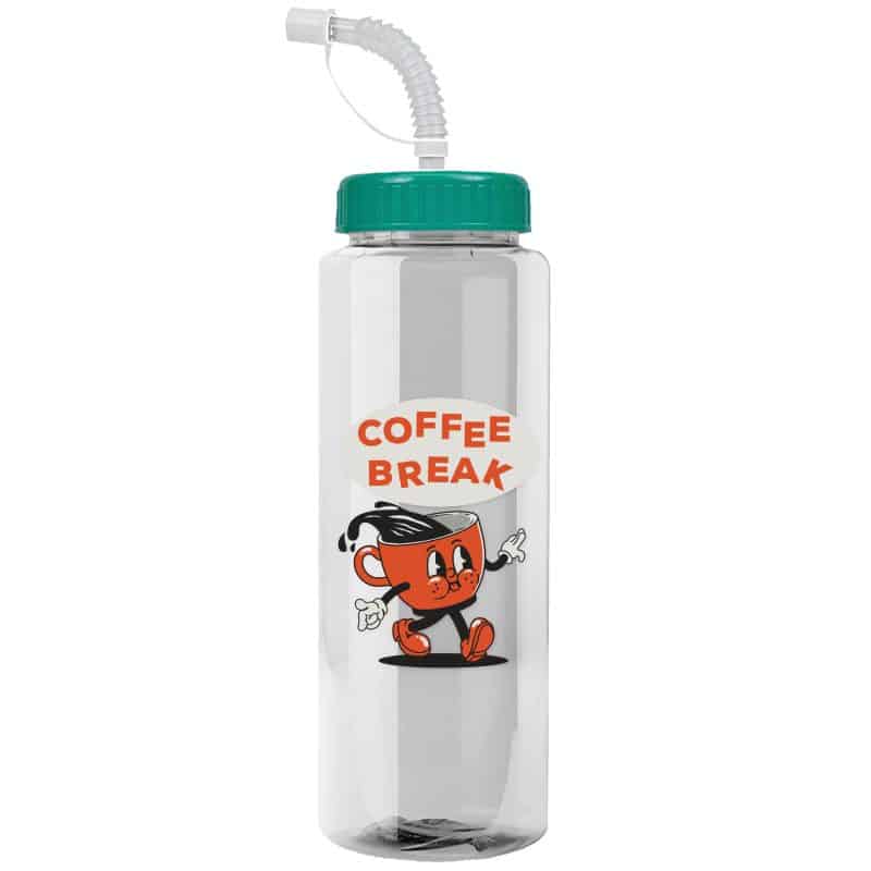 Custom Garyline® Guzzler Bottle with Straw Lid - 32 oz. - 1