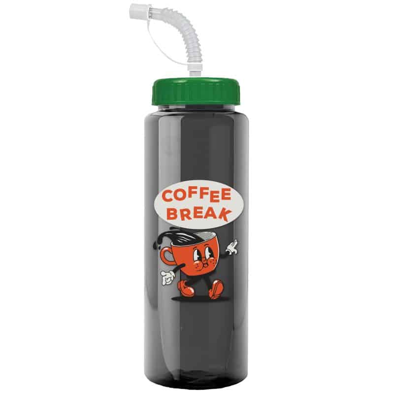 Custom Garyline® Guzzler Bottle with Straw Lid - 32 oz. - 2