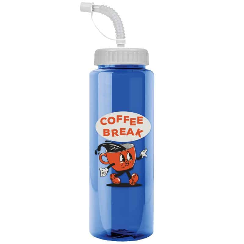 Custom Garyline® Guzzler Bottle with Straw Lid - 32 oz. - 5
