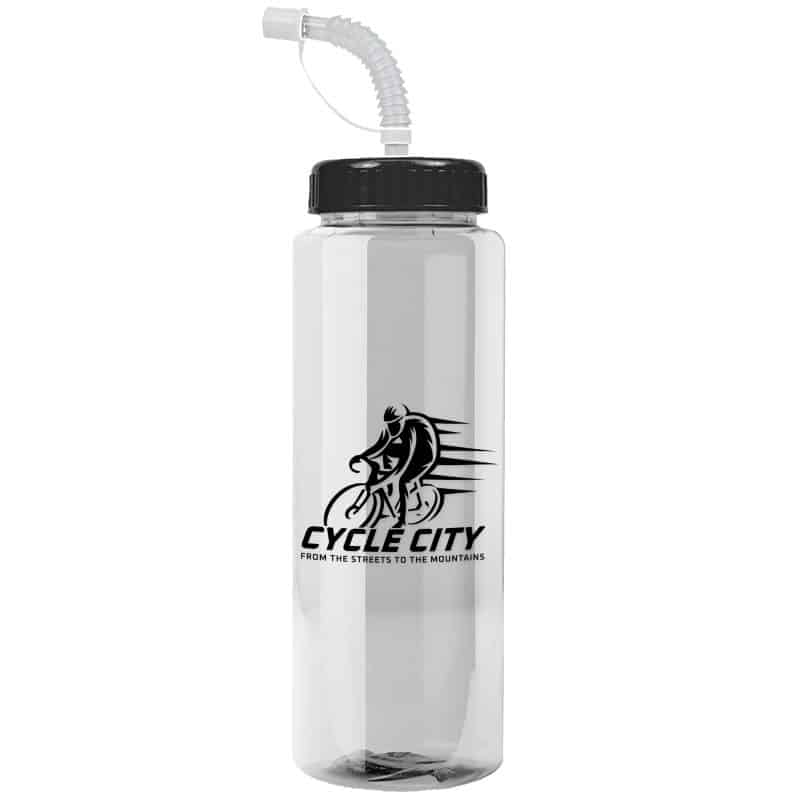 Custom Garyline® Guzzler Bottle with Straw Lid - 32 oz.