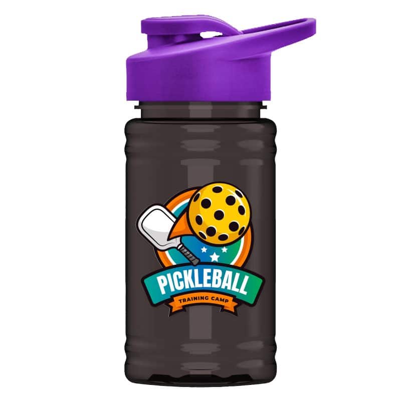 Custom Garyline® Mini RPET Bottle with Drink-Thru Lid - 16 oz. - 3