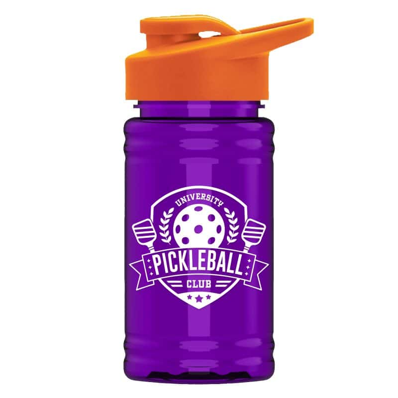Custom Garyline® Mini RPET Bottle with Drink-Thru Lid - 16 oz. - 9