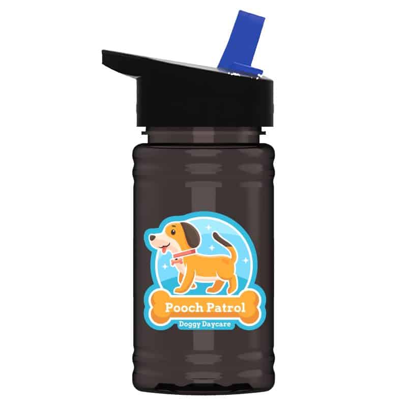 Custom Garyline® Mini RPET Bottle with Flip-Straw Lid - 16 oz. - 3