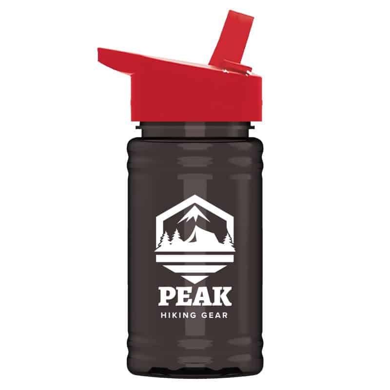 Custom Garyline® Mini RPET Bottle with Flip-Straw Lid - 16 oz. - 4