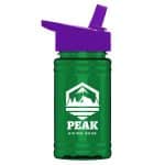 Custom Garyline® Mini RPET Bottle with Flip-Straw Lid - 16 oz. - 8