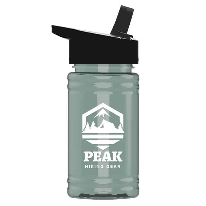 Custom Garyline® Mini RPET Bottle with Flip-Straw Lid - 16 oz.