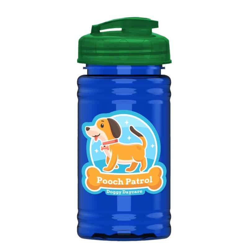 Custom Garyline® Mini RPET Bottle with Flip-Top Lid - 16 oz. - 4