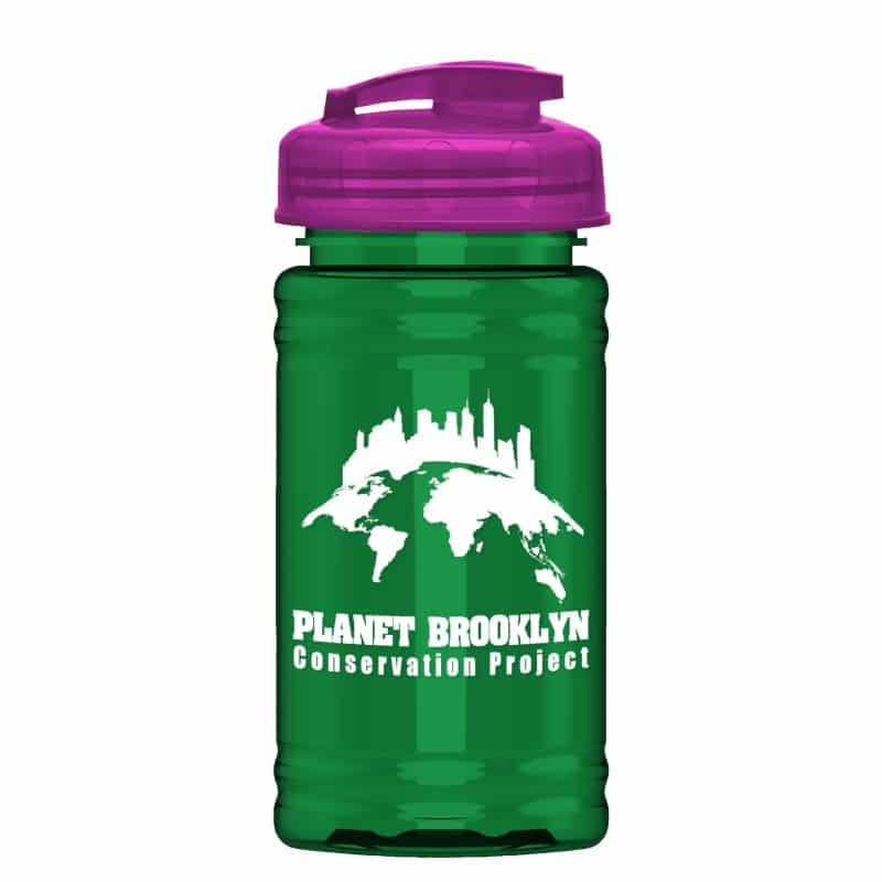 Custom Garyline® Mini RPET Bottle with Flip-Top Lid - 16 oz. - 7