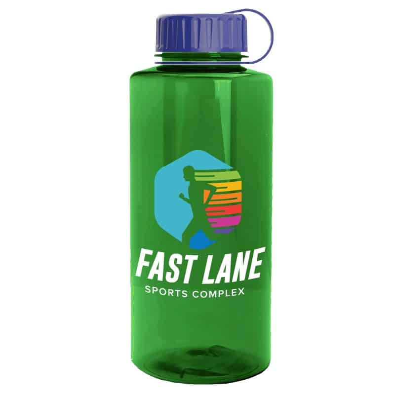 Custom Garyline® Mountaineer Tritan® Renew Bottle with Tethered Lid - 36 oz. - 3