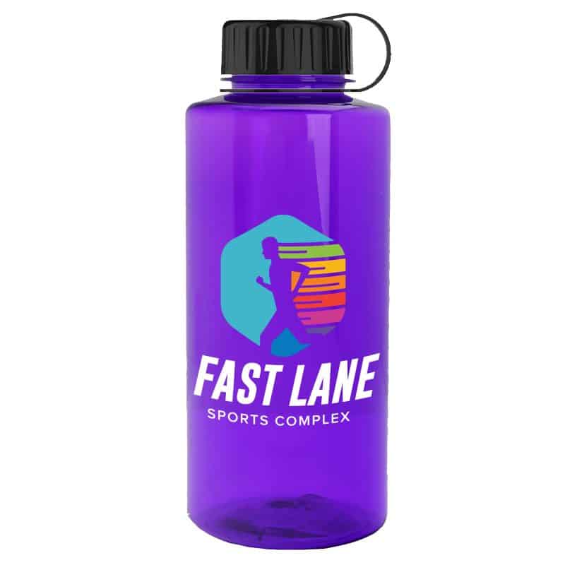 Custom Garyline® Mountaineer Tritan® Renew Bottle with Tethered Lid - 36 oz. - 5