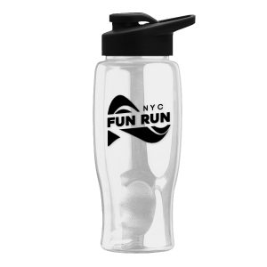 Custom Garyline® Poly+ Bottle with Drink-Thru Lid - 27 oz.