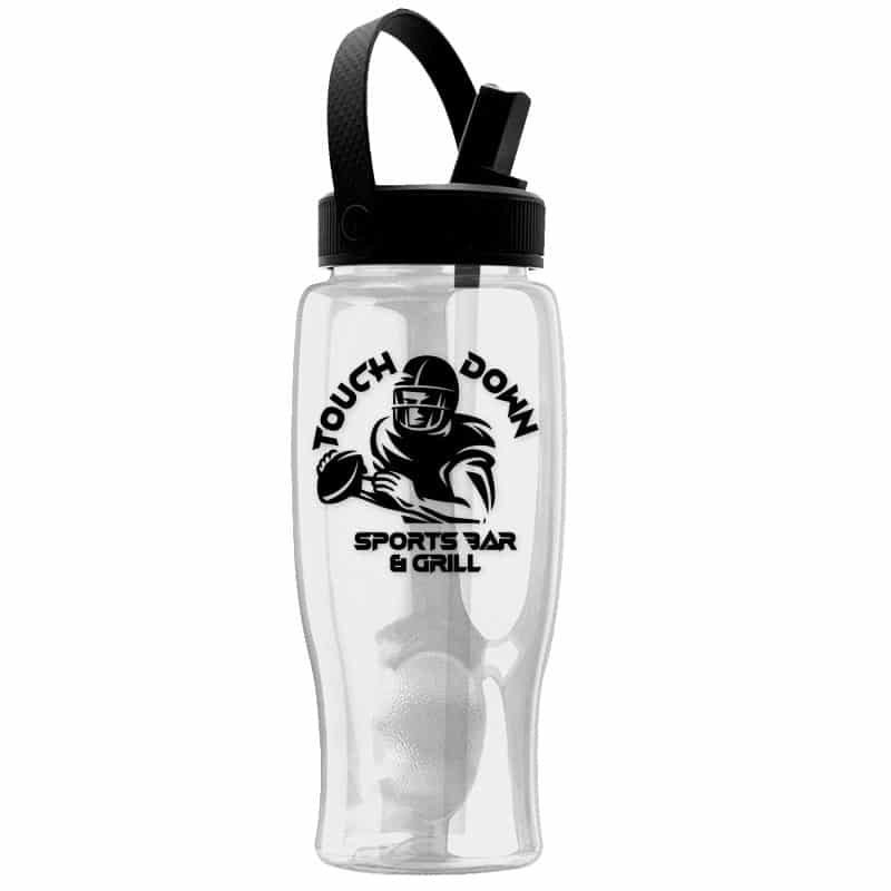 Custom Garyline® Poly+ Bottle with Flip-Straw