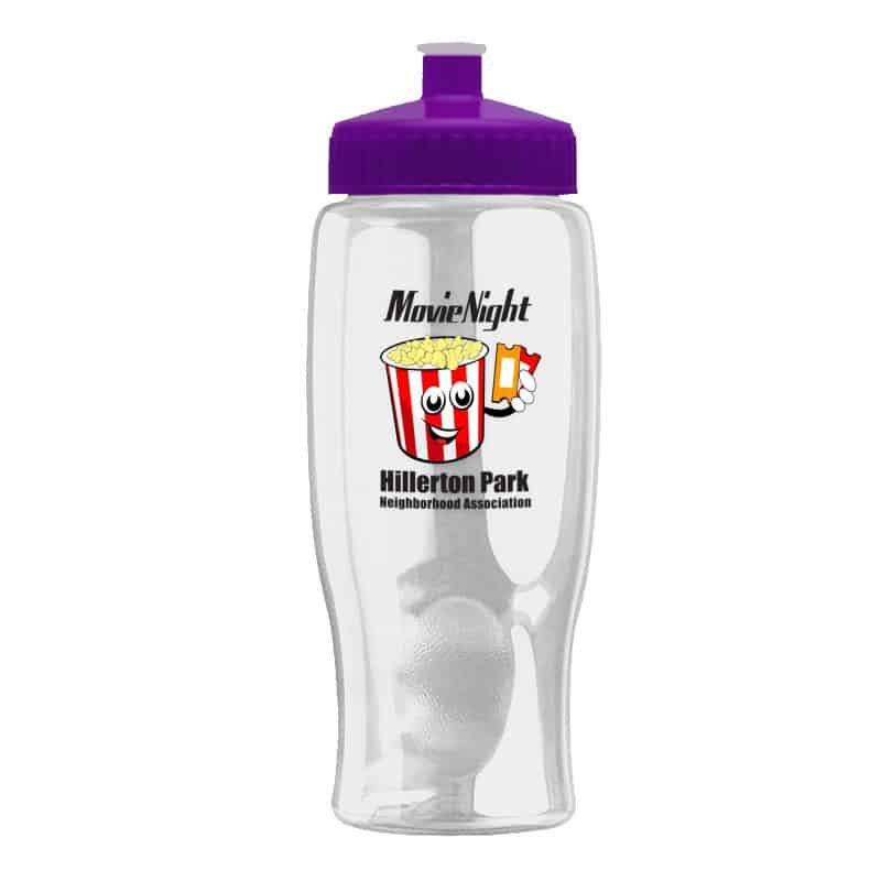 Custom Garyline® Poly+ Bottle with Push-Pull Lid - 27 oz. - 1