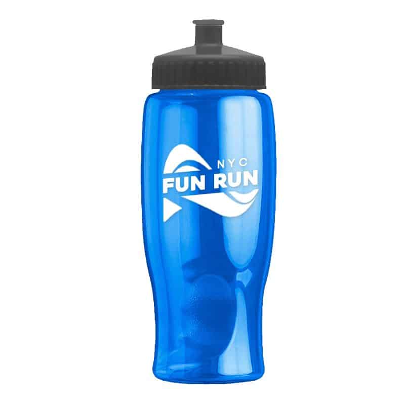 Custom Garyline® Poly+ Bottle with Push-Pull Lid - 27 oz. - 4