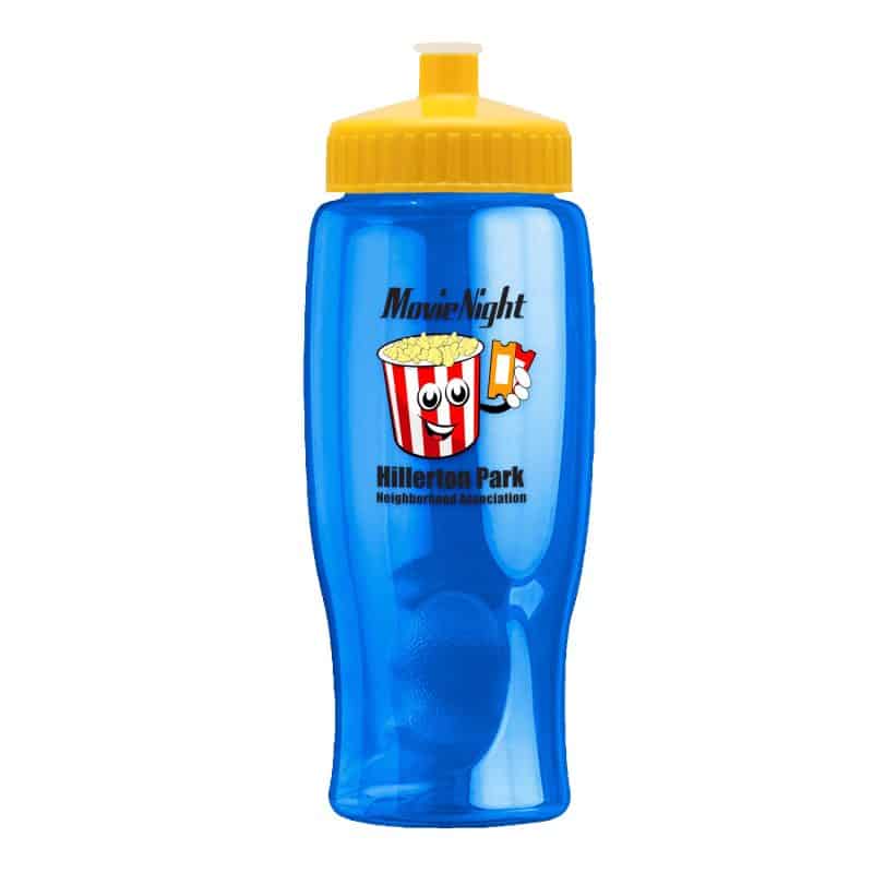 Custom Garyline® Poly+ Bottle with Push-Pull Lid - 27 oz. - 5