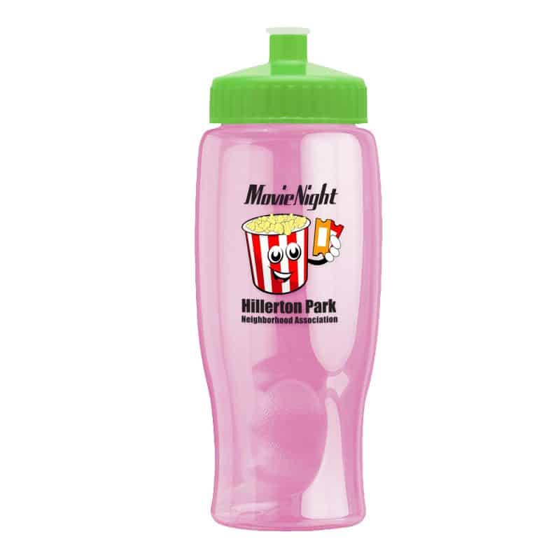 Custom Garyline® Poly+ Bottle with Push-Pull Lid - 27 oz. - 8