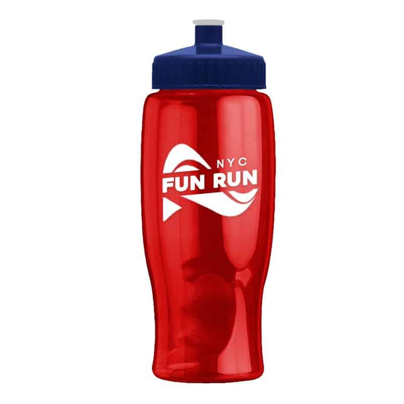 Custom Garyline® Poly+ Bottle with Push-Pull Lid - 27 oz. - 9