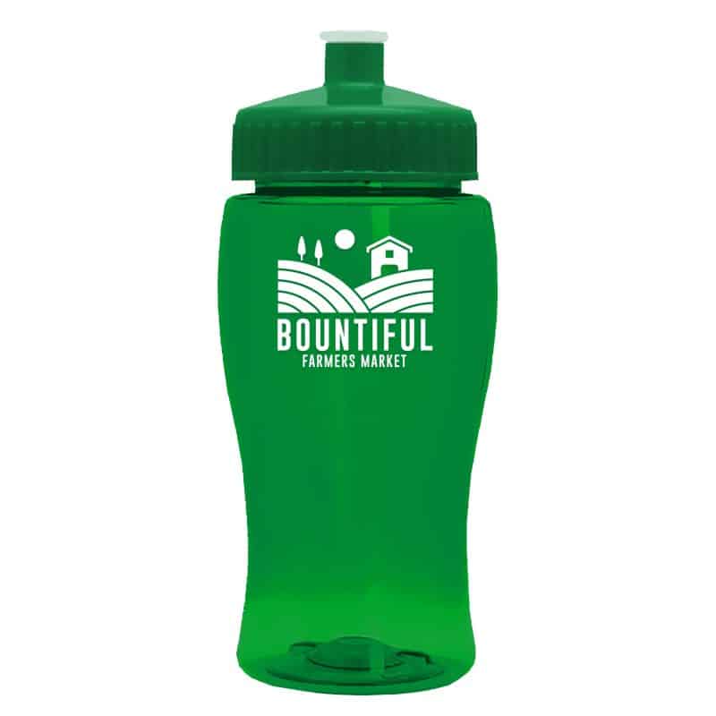 Custom Garyline® Poly+ Jr. Bottle with Push-Pull Lid - 18 oz. - 8