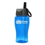 Custom Garyline® Poly+ Jr. Bottle with Ring-Straw Lid - 18 oz. - 2