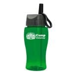Custom Garyline® Poly+ Jr. Bottle with Ring-Straw Lid - 18 oz. - 3